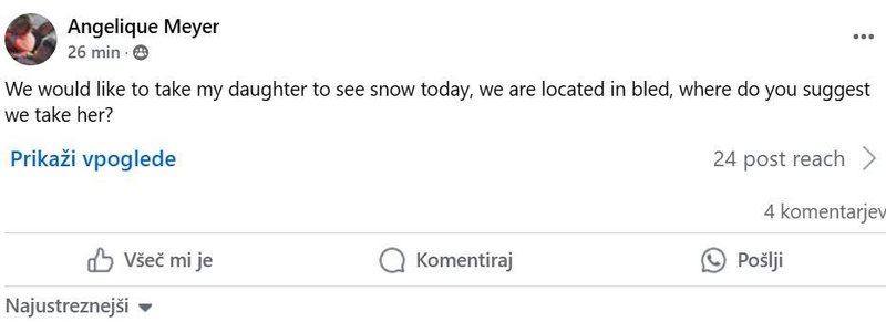 popotniski forum objava vprasanje sneg