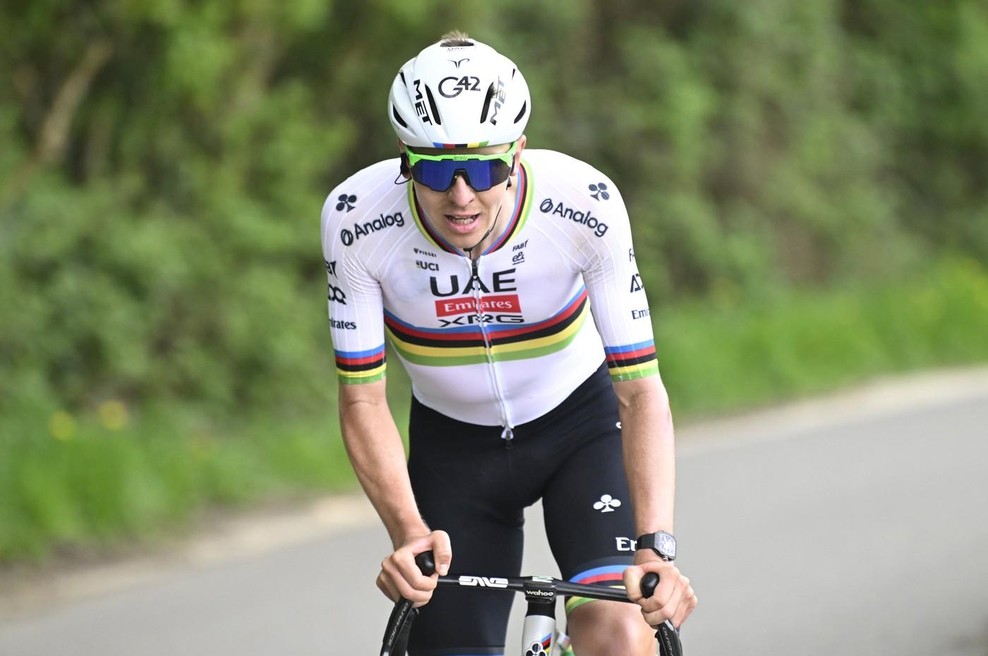 Tadej Pogačar ostal brez zmage na dirki Amstel Gold (foto: Profimedia)