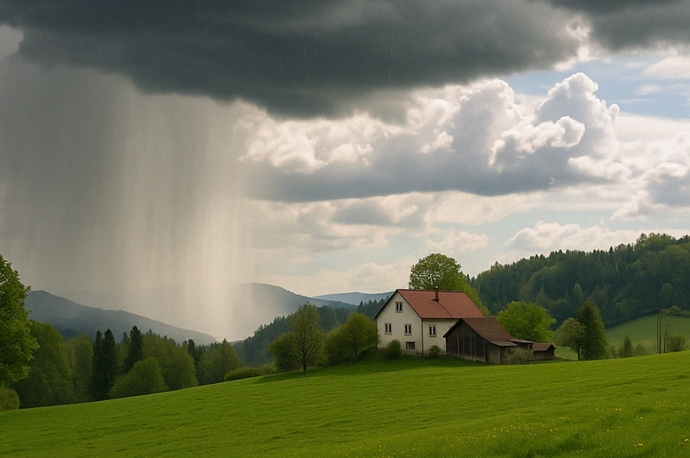 Plohe, nevihte, notranji nemir in razdražljivost: pregovorno aprilskemu vremenu ni videti konca (foto: Chat GPT)
