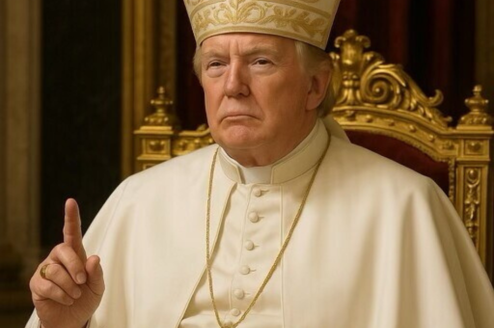 Donald Trump objavil svojo fotografijo v papeških oblačilih: "Rad bi bil papež ... " (foto: Truth Social/Donald J. Trump)