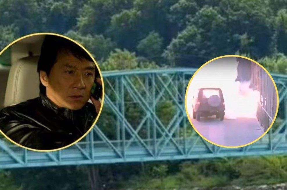Slovenski most, na katerem je Jackie Chan posnel vratolomni filmski prizor! Veste, kje je? (VIDEO) (foto: Profimedia/TikTok/posnetek zslona/fotomontaža)