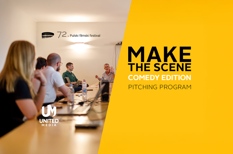 Odprt je razpis za pitching program Make the Scene – Comedy Edition, ki bo potekal na Puljskem filmskem festivalu (foto: United Media)