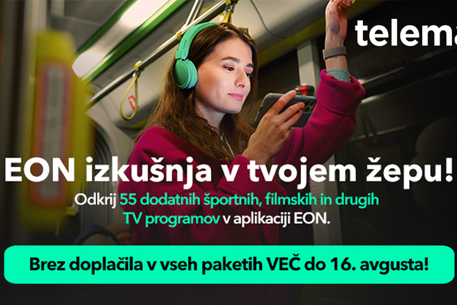 Telemach vsem mobilnim uporabnikom odpira dodatne vsebine v aplikaciji EON TV