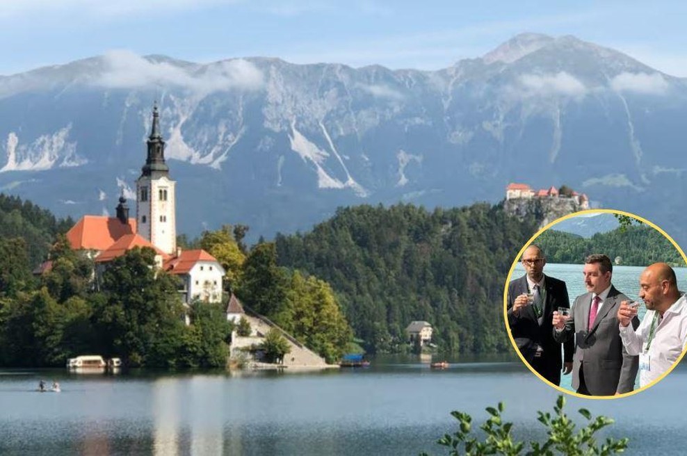 Bi pili vodo iz Blejskega jezera? Prvi gospod države Aleš Musar jo je — a je pri tem potreboval eno ključno stvar! (foto: A.R./Instagram/Bled Water Forum/fotomontaža)