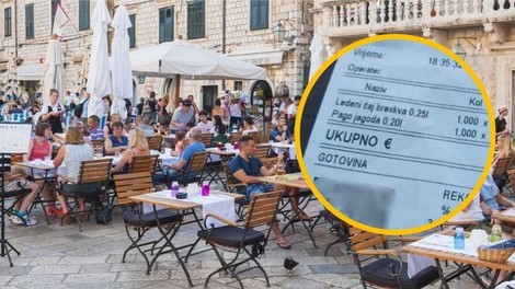 Račun iz hrvaške kavarne buri duhove: "To so grdo oderuške cene, ki si jih Hrvati na žalost lahko privoščijo" (FOTO)
