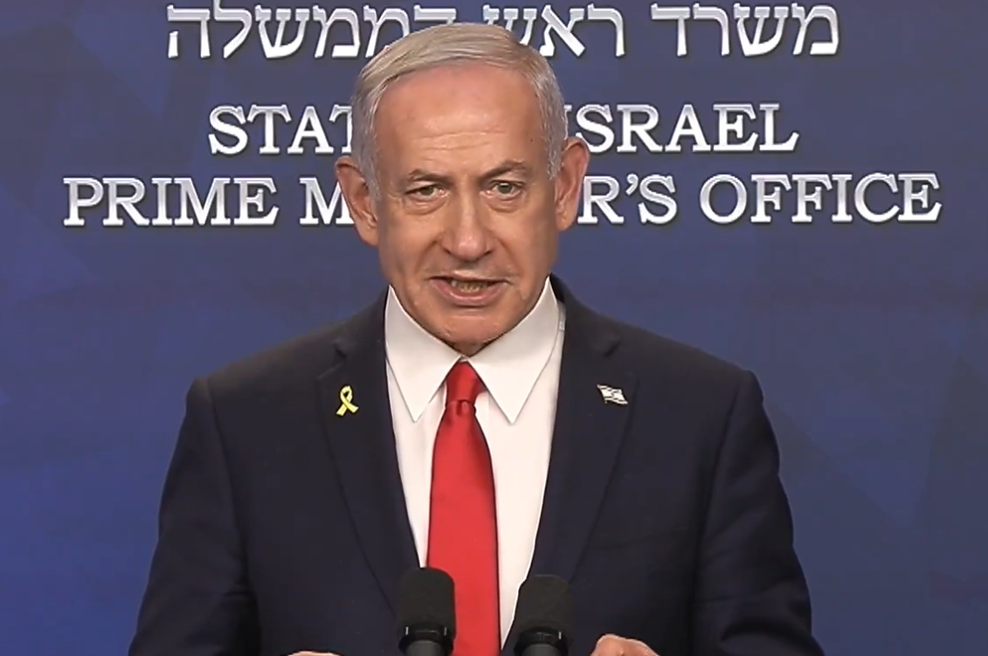 Netanjahu čestital Trumpu za napad na Iran: "Njegova drzna odločitev lahko spremeni zgodovino" (foto: Twitter/netanyahu/posnetek zaslona)