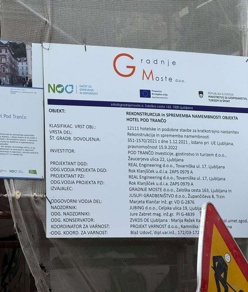 Stara Ljubljana prenova Pod Tranco hotel