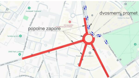 Velika rekonstrukcija: Ljubljana zapira eno ključnih križišč