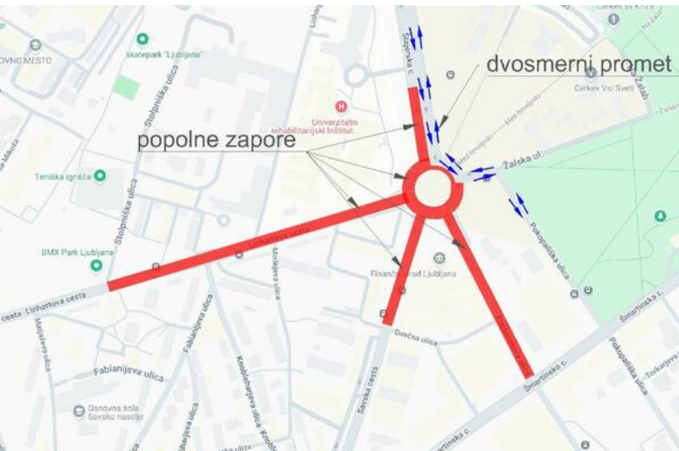 Velika rekonstrukcija: Ljubljana zapira eno ključnih križišč (foto: Mestna občina Ljubljana)