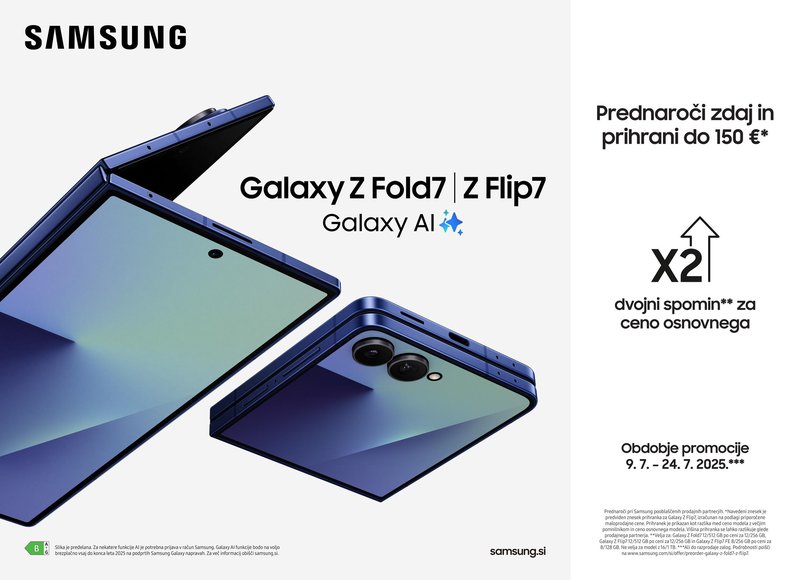 Samsung Galaxy Z Flip7: žepna naprava z napredno umetno inteligenco in novim zunanjim zaslonom FlexWindow od roba do roba