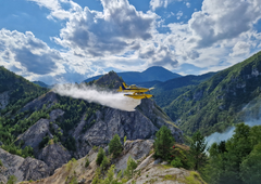 Požar na območju Črne na Koroškem: "Brez letal air tractor bi zadeva zagotovo ušla nadzoru"