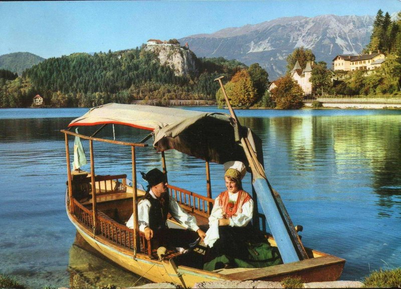 Blejsko jezero pletna razglednica