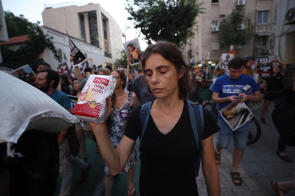 Na tisoče Izraelcev protestiralo proti stradanju otrok v Gazi: "Pravijo nam, da ni lakote ... to so laži." (foto: Profimedia)