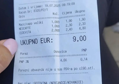 Račun iz lokala na Cresu razdelil Hrvate: v oči je zbodla predvsem ena podrobnost