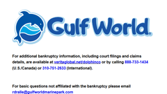 gulfworldmarinepark.com zabaviščni park stečaj bankrot ZDA Florida