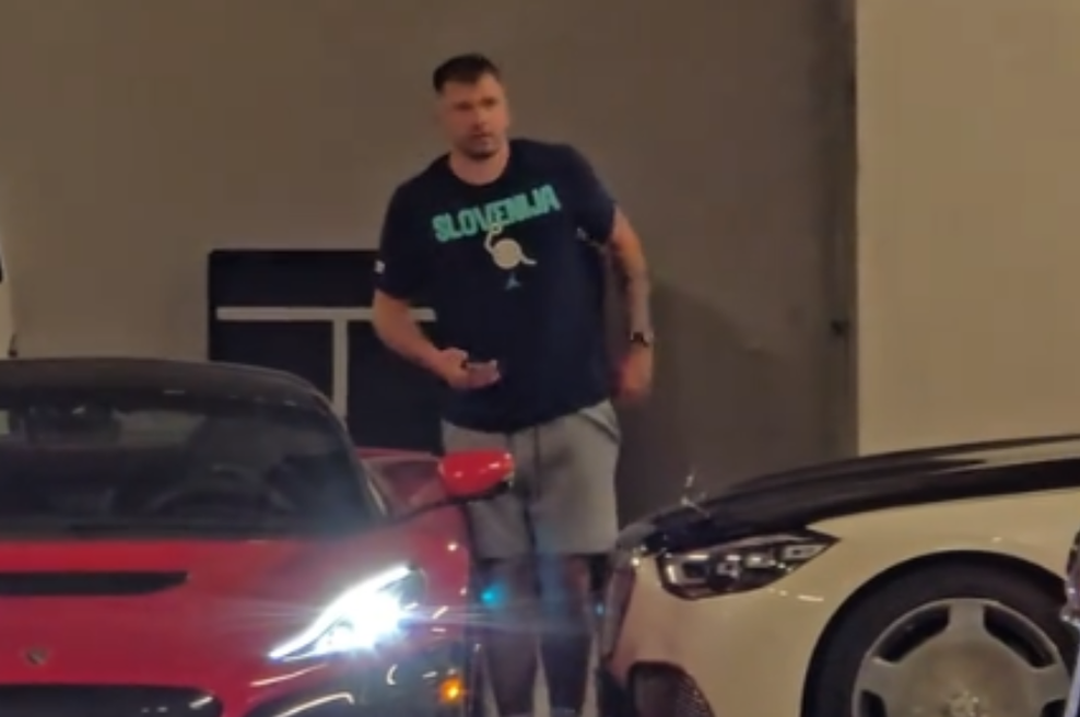 Luka Dončić z novim avtom v neprijetnem položaju: največ pozornosti je pritegnila njegova reakcija (foto: TikTok/_bessi_77/posnetek zaslona)