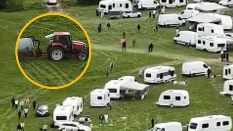 Turisti zavzeli travnik in razbesneli kmete, ki so jim odgovorili brez milosti (VIDEO)