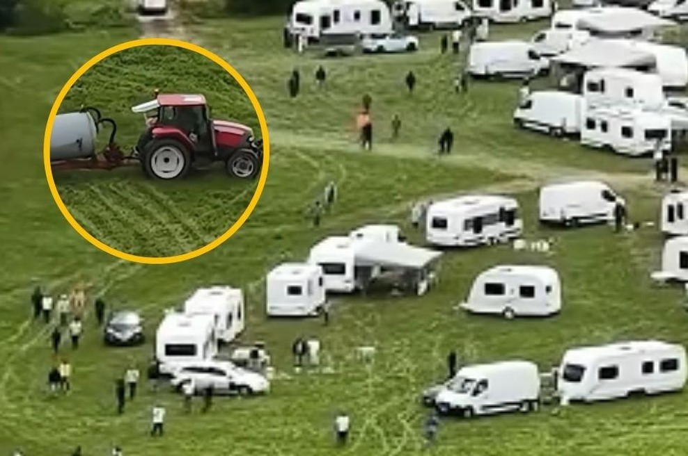 Turisti zavzeli travnik in razbesneli kmete, ki so jim odgovorili brez milosti (VIDEO) (foto: YouTube/DailyMail_News/fotomontaža)