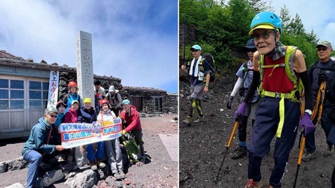 Leta niso ovira: 102-letni Japonec se je odpravil na 3776 metrov visoko goro in postavil rekord (FOTO)