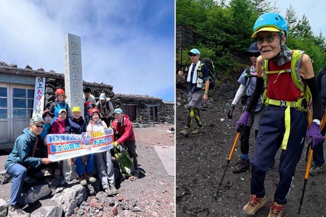 Leta niso ovira: 102-letni Japonec se je odpravil na 3776 metrov visoko goro in postavil rekord (FOTO)