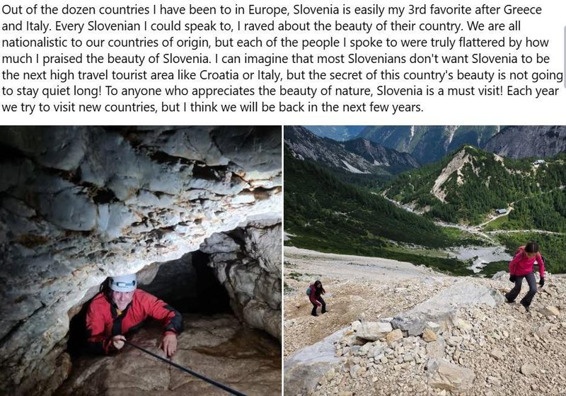 Slovenija turizem turisti American Barry