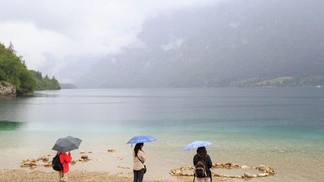 Bohinjsko jezero turistke dez