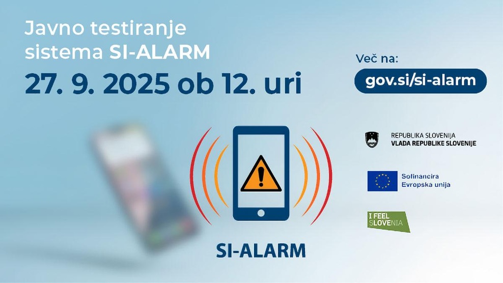 27. septembra, testiranje sistema SI-ALARM (foto: Ministrstvo za digitalno preobrazbo)