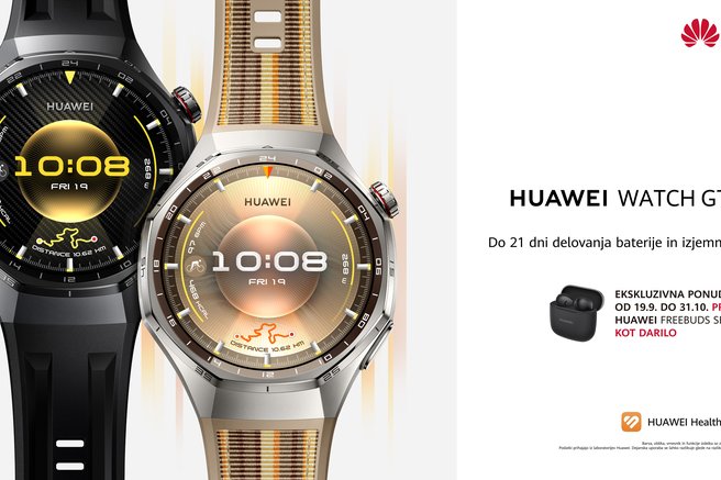 NOVO tudi pri nas. Ob nakupu pametne ure serije Huawei Watch GT 6 prejmete darilo!