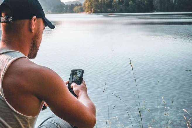 Slovenija turist fotografija jezero
