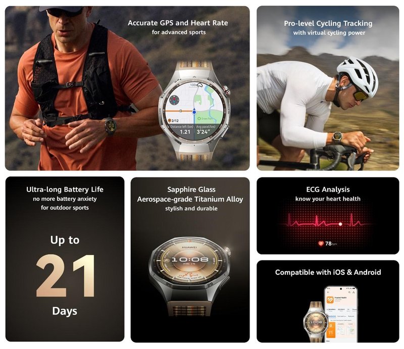 NOVO tudi pri nas. Ob nakupu pametne ure serije Huawei Watch GT 6 prejmete darilo!