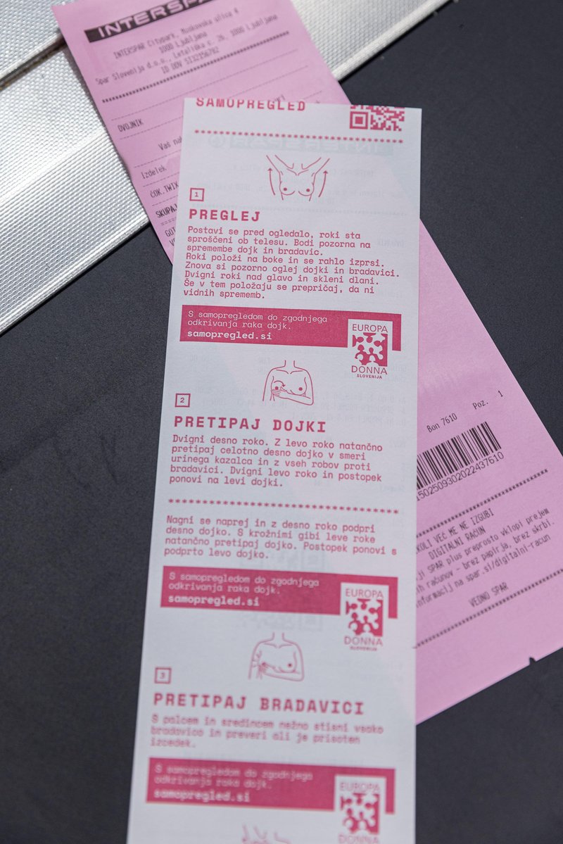 Spar Slovenija rožnati oktober rak dojke rožnati račun