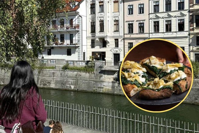 Ljubljana turisti pica