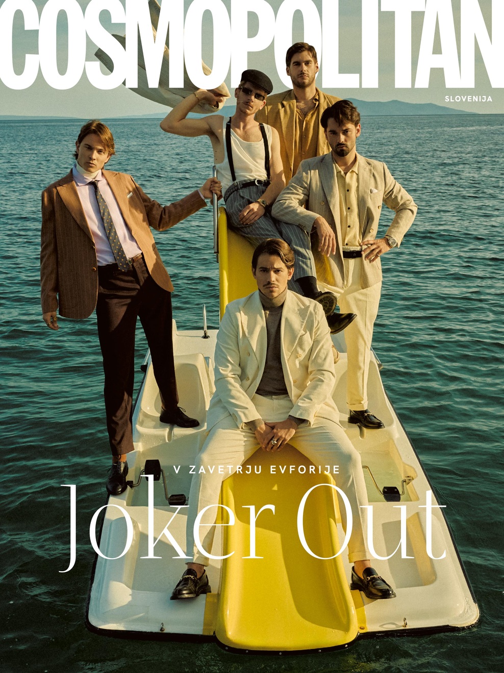 Prvič v zgodovini revije naslovnico osvojili moški - tukaj so Joker Out! (foto: Cosmopolitan Slovenija)