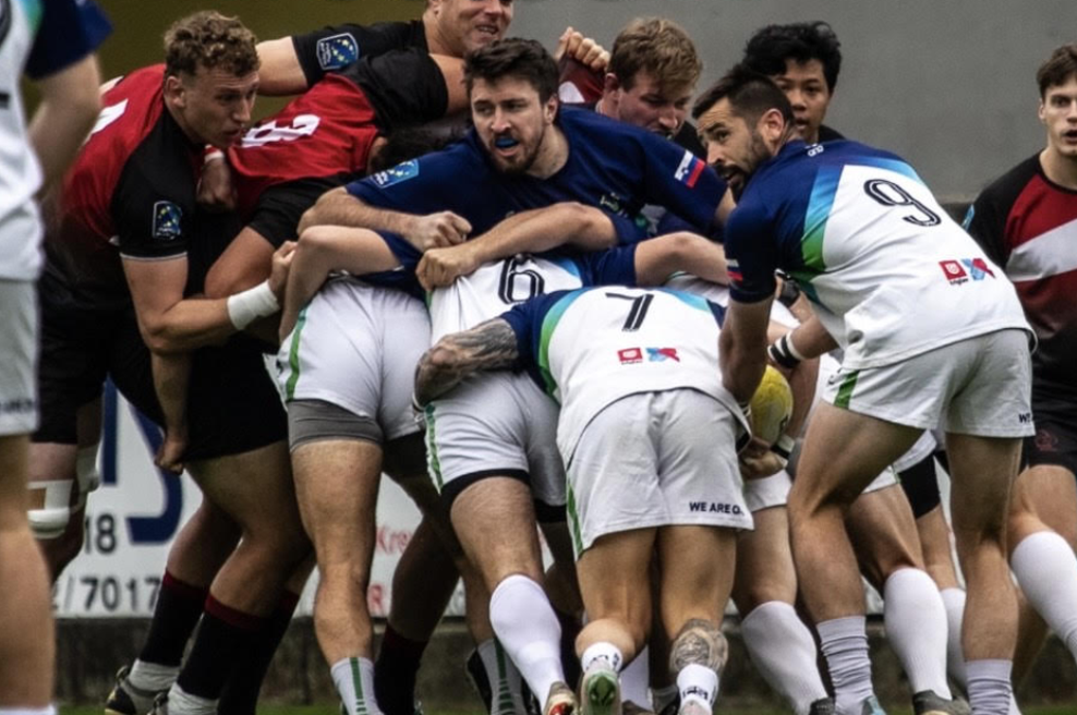 Izjemna predstava Slovencev v ragbiju: v dramatičnem dvoboju ugnali favoriziranega tekmeca (foto: Facebook/Rugby Slovenija)