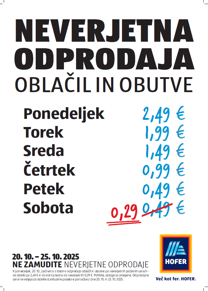 Hofer ponudba