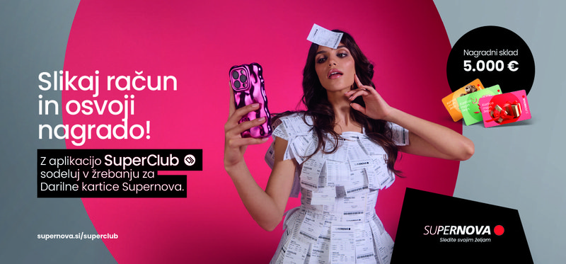 Slikaj račun in osvoji Darilno kartico Supernova!