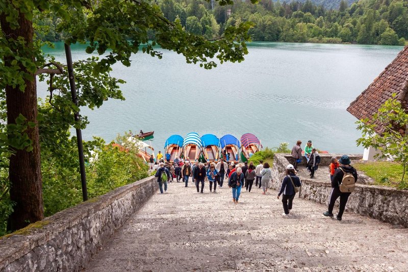 Bled Blejsko jezero turisti