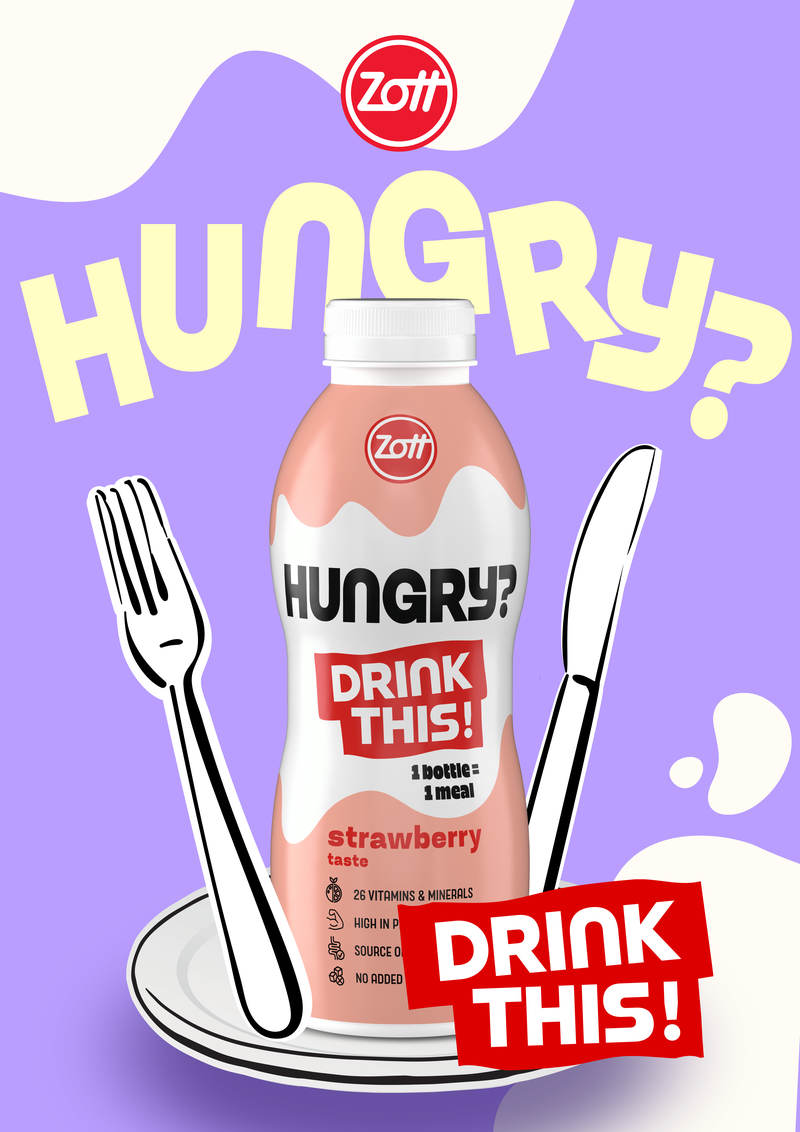 Zott Hungry je uravnotežen obrok za ljudi na poti