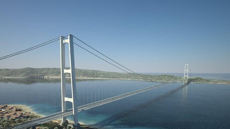 Je gradnja najdaljšega visečega mostu na svetu ogrožena? Pojavila se je velika ovira ...