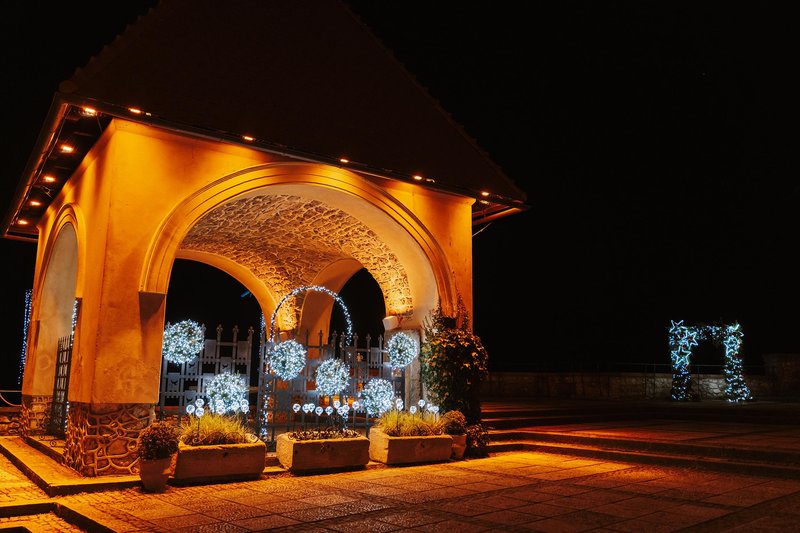 Blejski grad advent osvetlitev