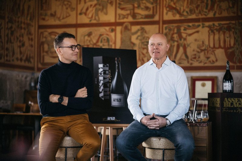 Novo peneče vino Assemblage dogodek François Botton Miran Sirk