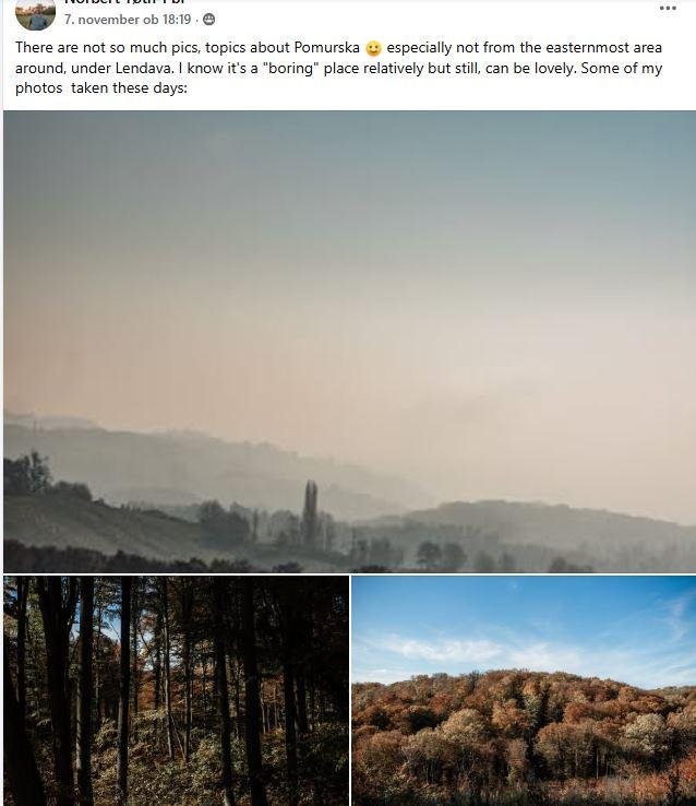 Pomurje, objava, post