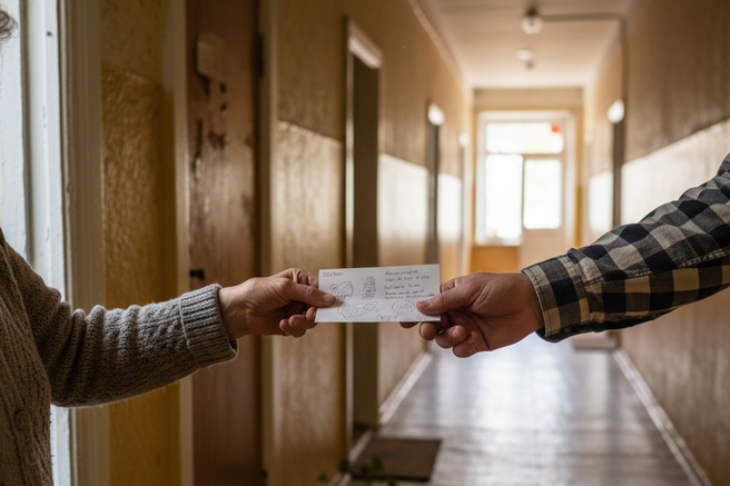 Od sosede je prejel na roke napisano sporočilo – ni bil pripravljen na to, kar je sledilo