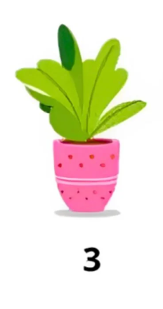 3 Če vas pritegne tretja rastlina, ki je v rožnatem lončku, vaša duševna starost verjetno spada med 36 in 45 …