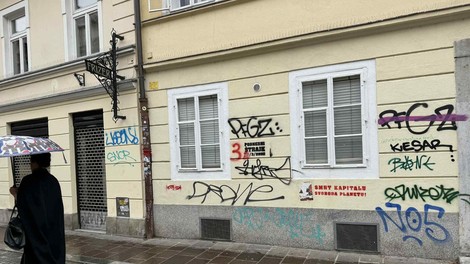 Ljubljana grafiti fasada vandalizem