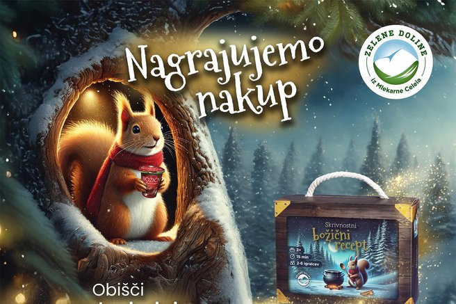 Božični jogurt Zelene Doline letos z novo družabno igro Skrivnostni božični recept