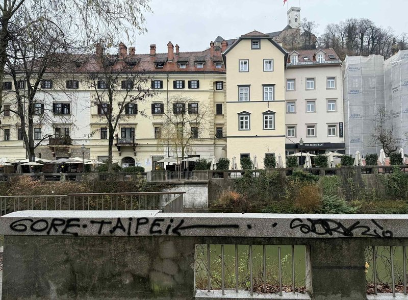 Ljubljana grafiti fasada vandalizem