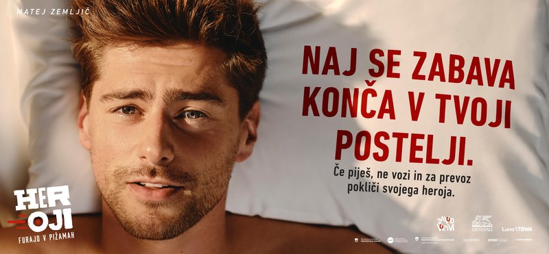 Letošnja iniciativa Heroji furajo v pižamah poziva, da naj se zabava varno konča v naši postelji