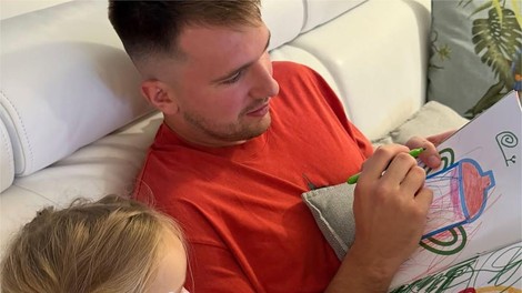 Luka Dončić z ganljivim sporočilom hčerki: "Rad te imam, zelo te pogrešam"