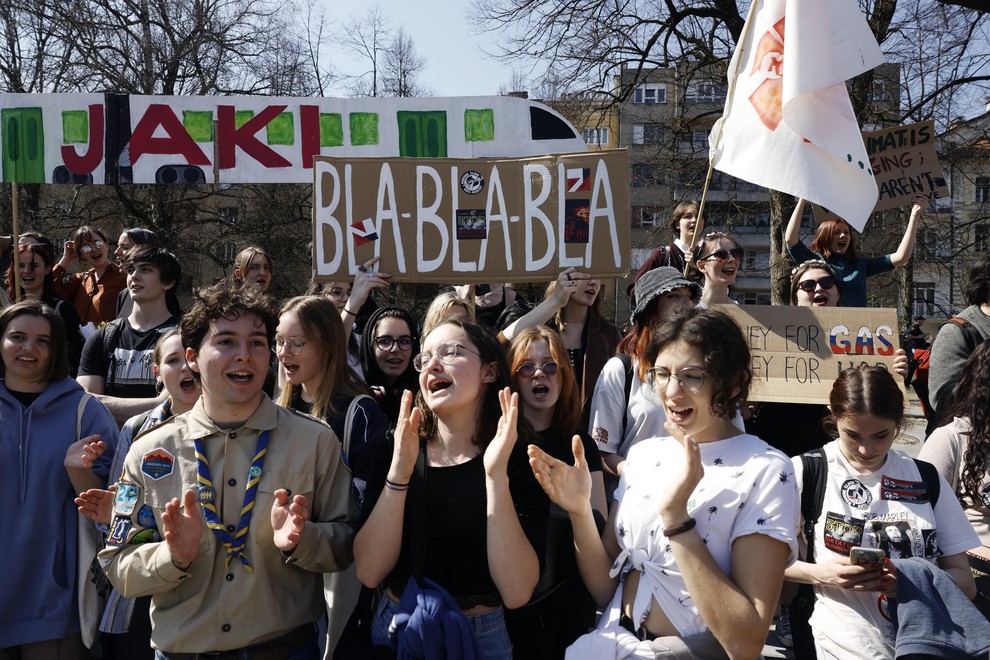 Podnebni protest v Ljubljani leta 2022.